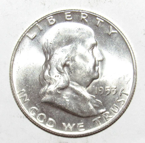1953 D Franklin Half Dollar FBL CH BU (T55) Cover