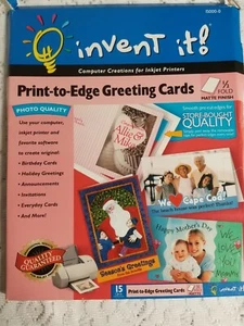 Invent It! - Print-To-Edge 10 Greeting Cards & Envelopes For Inkjet printers - Picture 1 of 2