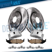 Rear Disc Rotors + Brake Calipers and Brake Pads for 2004 - 2010 Dodge Ram 1500