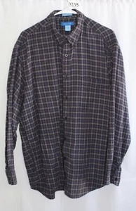 MENS BLUE WHITE CHECKED SIZE XL LONG SLEEVE SHIRT COTTON #8235 - Picture 1 of 5