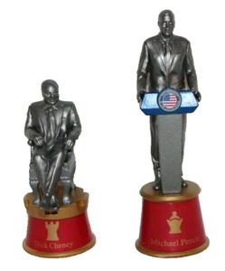 2 Battle For The White House Vice Presidential Chess Pieces Pence Cheney-G5 - Picture 1 of 8