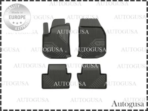 NEW LHD BLACK RUBBER FLOOR MATS LINERS ALL WEATHER FOR OPEL ZAFIRA B 2005-2011 - Picture 1 of 5