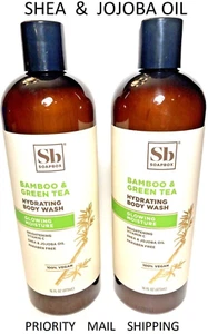 SoapBox BODY WASH - Bamboo & Green Tea, GLOWING Moisture - SHEA & JOJOBA - 16 oz - Picture 1 of 2