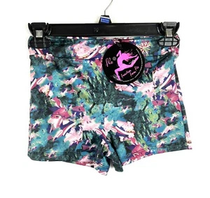 Flo Active Girl’s Green Multicolored Short Shorts Size 12 - Picture 1 of 3