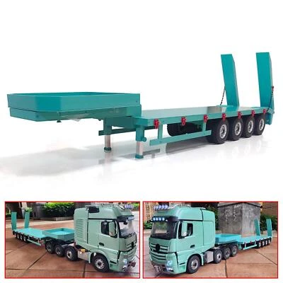 Metal 4-Axle Trailer for 1/14 Radio Control Hydraulic Dump Car RC Tractor Truck - Image 1 of 4