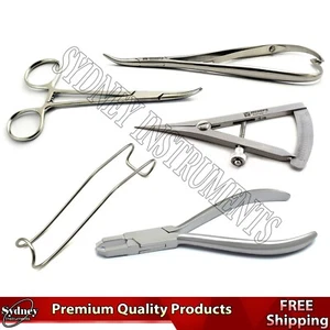 Dental Bracket Braces Ligature Instruments Measuring Gauge Locking Forceps - Bild 1 von 6