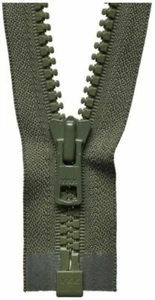 Khaki Green (566) YKK Vislon Heavyweight Chunky Open End Zip - Picture 1 of 2