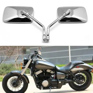 For Honda Shadow Vlx 600 VT600C Deluxe Cruiser US Motorcycle Side Mirrors Chrome - Picture 1 of 8
