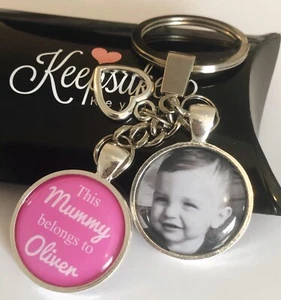 Personalised Photo Keyring This Any Name Belongs to Present Mum Nan Nanny Gift - Picture 1 of 2