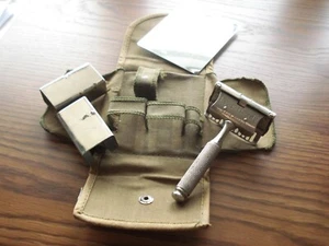 VERY NICE, HARD TO FIND ORIGINAL WW-1 U S MILITARY EVER READY SHAVING KIT E-7 - Picture 1 of 8