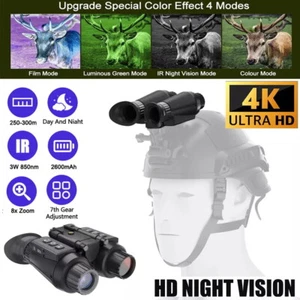 NV8300 Binoculares Infrarrojos de Visión Nocturna 4K UHD 3D Gafas 8X Zoom Digital 300M - Imagen 1 de 19