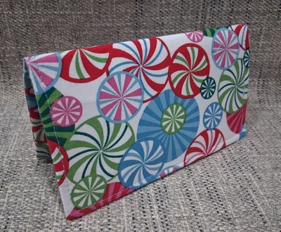 CINTA CARAMELO Tela Chequera Cubierta Tarjeta de Débito Registro Billetera Hecha a Mano  Foto 1 de 2