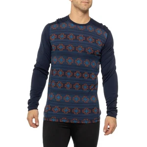 $115 Smartwool Men's Thermal Base Layer Crewneck Sweater - Deep Navy -Large-New - Picture 1 of 9