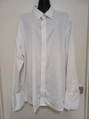 Camisa Boston Calce Ajustado Para Hombre Blanca Manga Larga Puños Franceses Talla 48 Foto 1 de 4