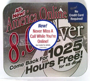 ✅ AOL~8.0~America Online~1025 Horas~Lata Plateada~CD~Sellado - Imagen 1 de 2