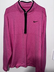 RARE Nike Victory Dri-FIT Half Zip Golf Performance Top Men's Size X-LARGE PINK - Picture 1 of 3
