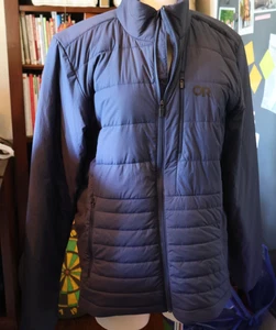 NICE Outdoor Research Shadow Insulated  Mens L Blue Puffer Jacket Zip Quilted - Picture 1 of 10
