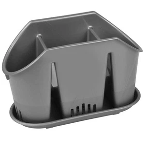 Multipurpose Cutlery Utensil Drying Rack Storage Holder 3 Compartments Base T... - Picture 1 of 1