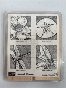 Jahrgang 2002 Stampin' Up! Naturwunder 4er Set Holzstempel - Bild 1 von 2