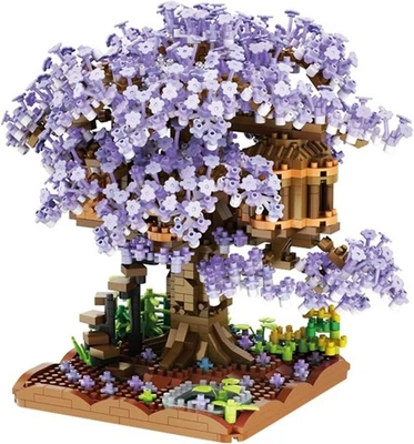 *FRETE GRÁTIS* FLOR DE CEREJEIRA ROXA Conjunto de Blocos de Construção de Flores Botânicas "Legou" - Imagem 1 de 4