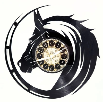 TRIBAL HORSE | Vinyl Record Clock | Wall Art | Unique  gift | FREE SHIPPING - Image 1 of 2