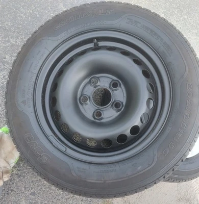 4x Winterräder für VW T5 + T6 / 205/65 R16C 107/105T / 7,5mm / DOT3121 - Bild 1 von 4