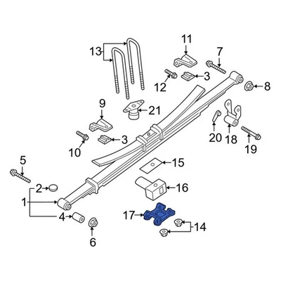 For Ford F-250 Super Duty 2017-2024 Ford BC3Z5796E Rear Leaf Spring Plate - Изображение 1 из 4