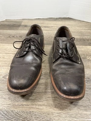 Chaps Shoes Mens sz10M Brown Leather Business Minimalist Old Money Oxford Dress - Image 1 of 4