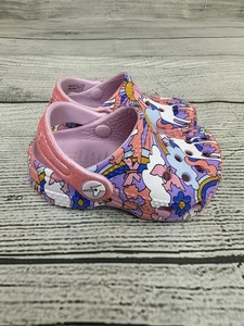 Crocs Einhorn Clogs Kinder Größe 3 Slipper Sandalen - NEU - Bild 1 von 8