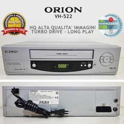 VIDEOREGISTRATORE VHS  ORION VH-522 LETTORE CASSETTE VCR VINTAGE FUNZIONANTE - Immagine 1 di 4