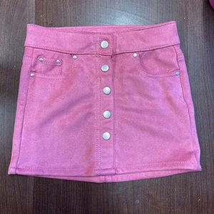 Girls Woven Skirt Pink By Wonder Nation Adjust. Waist Tagless Stretchy - Picture 1 of 5