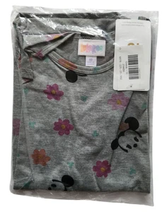 Lularoe Disney Tsum Tsum Gracie Size 10 Kids Minnie Mouse Flowers Peach NEW - Picture 1 of 2
