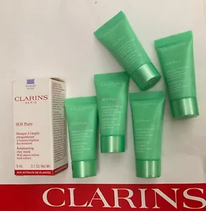CLARINS SOS Pure Rebalancing Clay Mask 45ml = 15ml x 3 - Picture 1 of 6