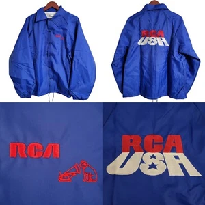 Vintage RCA USA Nipper Dog Embroidered Windbreaker Size Large az - Picture 1 of 9