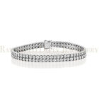 3ct Diamond Double Row Tennis Bracelet 14k Solid White Gold Fine Jewelry Natural