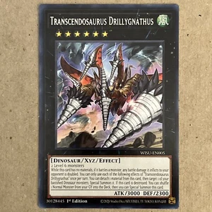 Yu-Gi-Oh! TCG - Transcendosaurus Drillygnathus WISU-EN005 1st Edition Rare - Picture 1 of 2
