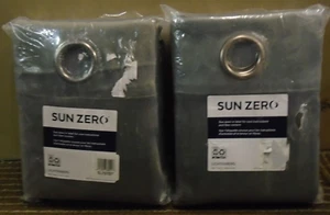 2 paneles de ojal de cortina Lichtenberg SUN ZERO 84 x104 gris - Imagen 1 de 2