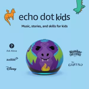 Altavoz inteligente Amazon Echo Dot para niños (5.ª generación) con control de voz Alexa - Dragon - Imagen 1 de 11
