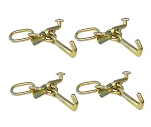 4 Pack Heavy Duty TJ Cluster Hook for Car Hauler Wrecker Towing Truck Chain Pair - Foto 1 di 7