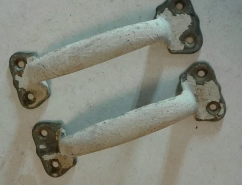 ANTIQUE PRIMITIVE CABINET OR  BARN  DOOR  HANDLES SET OF TWO Cover