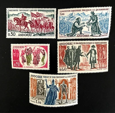 Andorre Français 1963 - TIMBRES NEUFS* YT  166  à  170 - Commémoratifs - Imagen 1 de 2