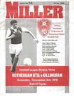Football Newspaper/Programme ROTHERHAM UNITED v GILLINGHAM Dec 1979