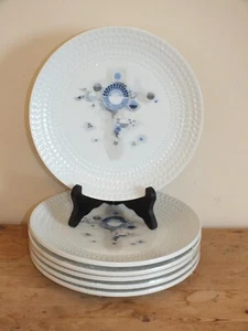 + J.Jacques Prolongeau pour Bernardaud Limoges 1970, 6 assiettes modèle Rhéa + - Imagen 1 de 9