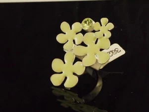 Pilgrim Ring Flower hellgruen Gr 53 verstellbar mit Zirkonia - Bild 1 von 3