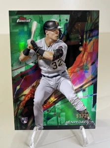 2024 Topps Finest Henry Davis RC Rookie Card 15! Common Green Refractor /75 - Picture 1 of 2