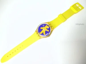 SWATCH: STANDARD GENT "BESTIONE" (GJ112) CON CORREA DE SILICONA AMARILLO *NUEVO / BARATO!* - Imagen 1 de 2