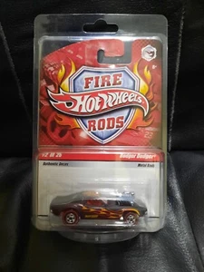 Hot Wheels Fire Rods Rodger Dodger Black Flames New - Picture 1 of 2