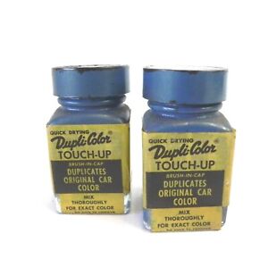 VINTAGE DUPLI-COLOR TOUCH-UP 1959 GM ACRYLIC CHEVY HARBOR BLUE LOT OF 2 EMPTY 