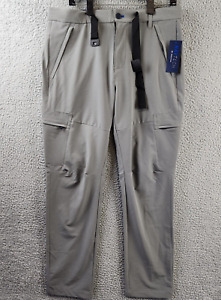 NAUTICA Navtech Performance Slim-Fit Utility Pants Men's 34W/32L Pewter Grey~