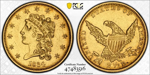 PCGS XF45 1834 $2.50 GOLD CLASSIC HEAD QUARTER EAGLE    (BC16) Cover